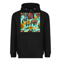 Black farm seamless pattern Heavyweight Hoodie - BundleAndBundleShop