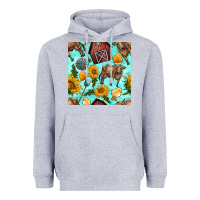 Heather Grey farm seamless pattern Heavyweight Hoodie - BundleAndBundleShop