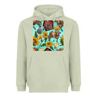 Matcha farm seamless pattern Heavyweight Hoodie - BundleAndBundleShop