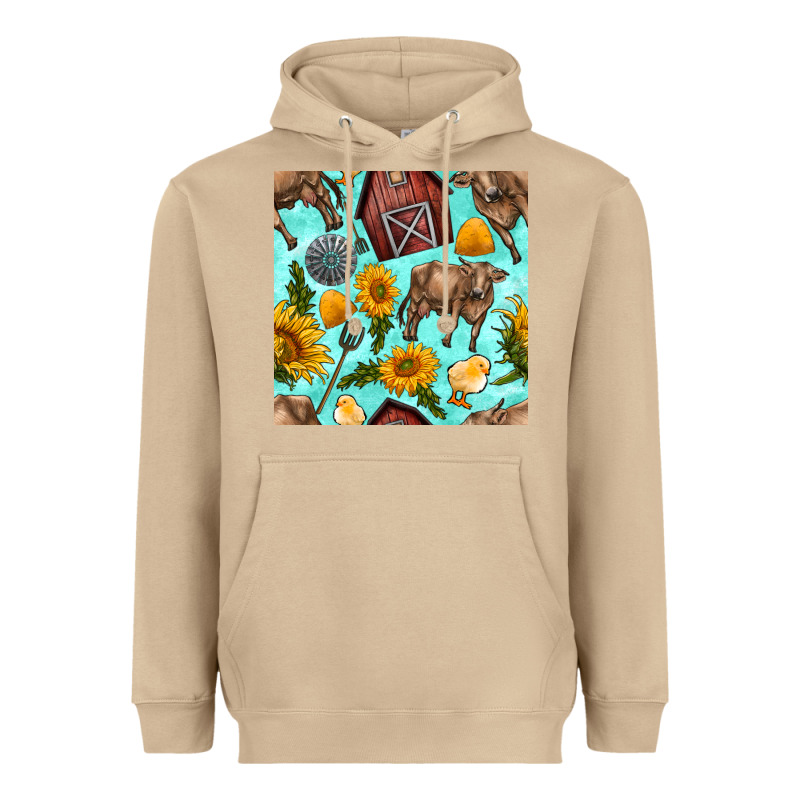 Farm Seamless Pattern Heavyweight Hoodie by BundleAndBundleShop | Teevron