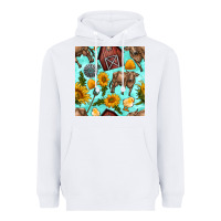 White farm seamless pattern Heavyweight Hoodie - BundleAndBundleShop