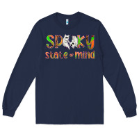 Navy Spooky State of Mind Long Sleeve Tee - texasbilliewilder