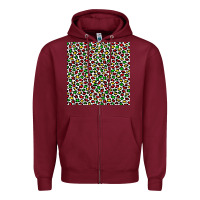 Burgundy christmas leopard Zipper Hoodie - FaDigitalArtStudio
