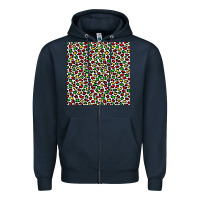 Navy christmas leopard Zipper Hoodie - FaDigitalArtStudio