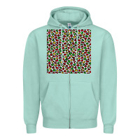 Seafoam christmas leopard Zipper Hoodie - FaDigitalArtStudio