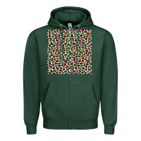 Sports Green christmas leopard Zipper Hoodie - FaDigitalArtStudio