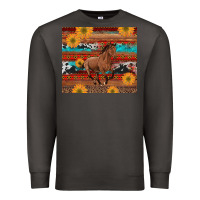 Smoke western horse and sunflowers cowhide leopard with aztec Premium Sweatshirt - Artiststas
