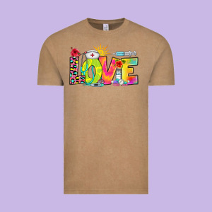 Love Nurse Summer Vintage Tee Designed By Ranaportraitstore