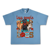Pebble Blue less people more dogs Urban Heavy Tee - texasbilliewilder