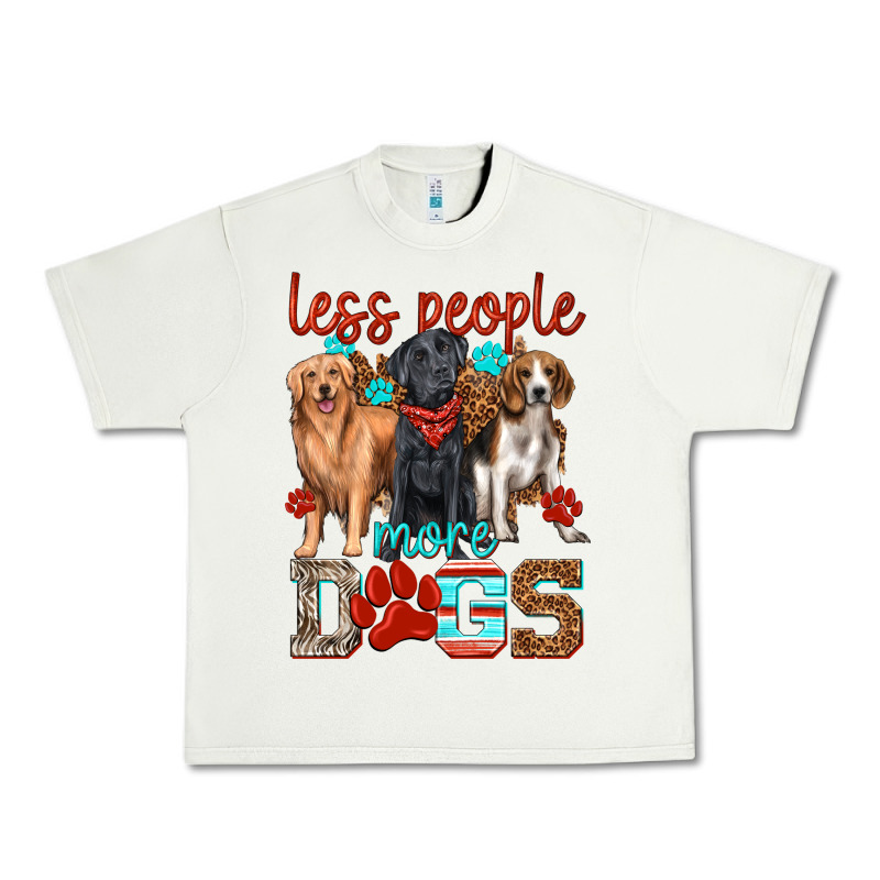 Less People More Dogs Urban Heavy Tee by texasbilliewilder | Teevron