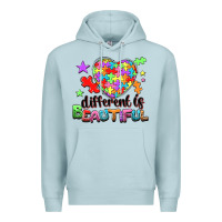 Blue Mist Different is beautiful Premium Hoodie - NancyCooperArtShop