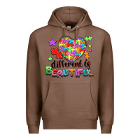 Chestnut Different is beautiful Premium Hoodie - NancyCooperArtShop