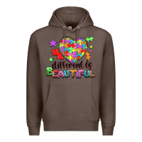 Coffee Different is beautiful Premium Hoodie - NancyCooperArtShop