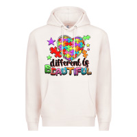 Pale Pink Different is beautiful Premium Hoodie - NancyCooperArtShop