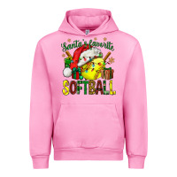 Fuchsia Pink santa's favorite softball bbs Urban Hoodie - BundleAndBundleShop
