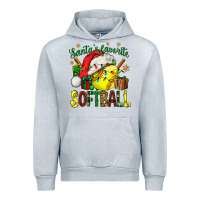 Heather Grey santa's favorite softball bbs Urban Hoodie - BundleAndBundleShop