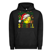 Pigment Black santa's favorite softball bbs Urban Hoodie - BundleAndBundleShop