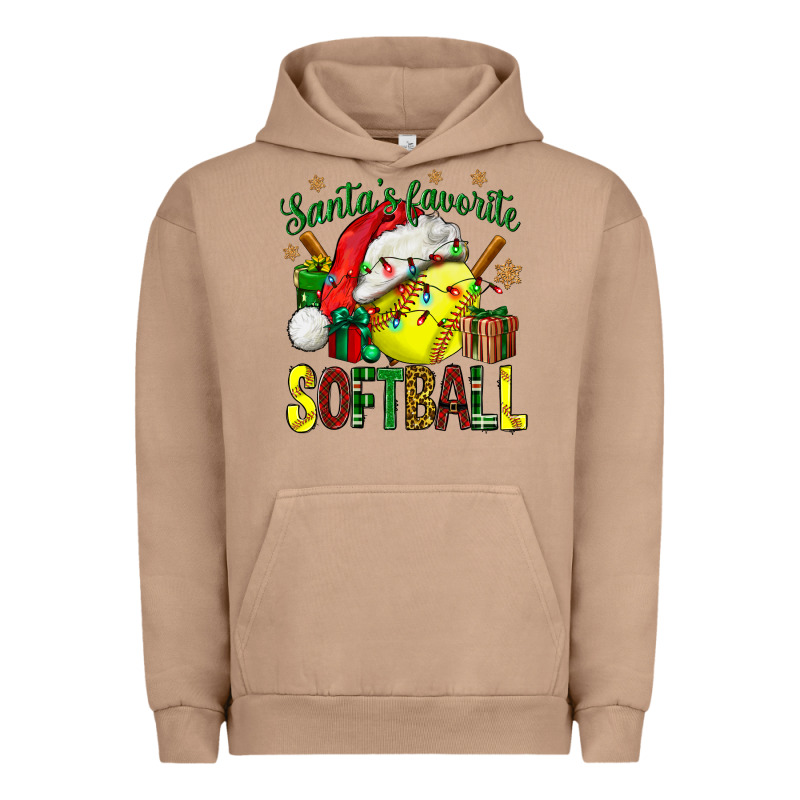 Santa's Favorite Softball Bbs Urban Hoodie by BundleAndBundleShop | Teevron