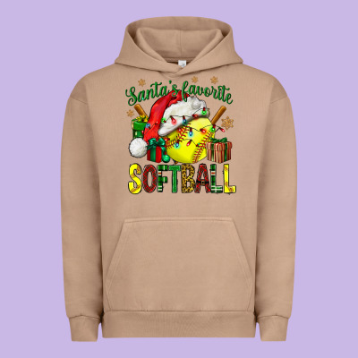 Santa's Favorite Softball Bbs Urban Hoodie Designed By Bundleandbundleshop
