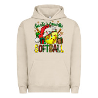 Pigment French Oak santa's favorite softball bbs Urban Hoodie - BundleAndBundleShop