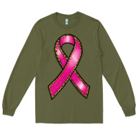 Army Green breast cancer ribbon Long Sleeve Tee - RanaPortraitStore