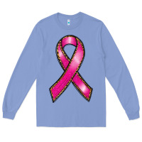 Colony Blue breast cancer ribbon Long Sleeve Tee - RanaPortraitStore