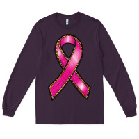 Plum breast cancer ribbon Long Sleeve Tee - RanaPortraitStore