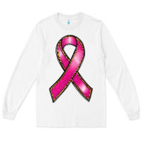 White breast cancer ribbon Long Sleeve Tee - RanaPortraitStore