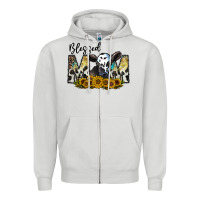 Dove Grey blessed Zipper Hoodie - CowhideDigitalArt