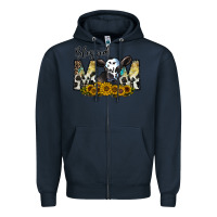 Navy blessed Zipper Hoodie - CowhideDigitalArt