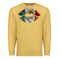 Antique Gold mexico lips Premium Sweatshirt - AdoDesignShop
