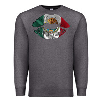 Charcoal Heather mexico lips Premium Sweatshirt - AdoDesignShop