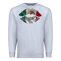 Heather Grey mexico lips Premium Sweatshirt - AdoDesignShop