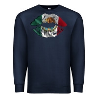 Navy mexico lips Premium Sweatshirt - AdoDesignShop