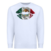 White mexico lips Premium Sweatshirt - AdoDesignShop