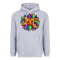 Heather Grey sunflower halloween Heavyweight Hoodie - JahusDesignShop