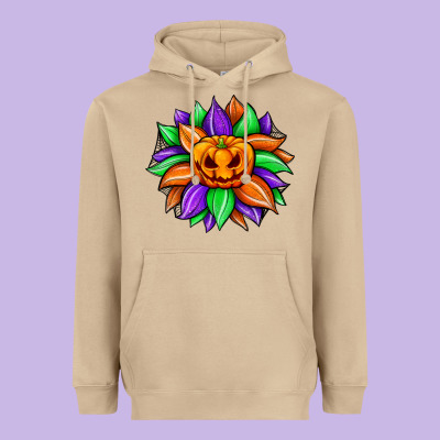 Sunflower Halloween Heavyweight Hoodie Designed By Jahusdesignshop