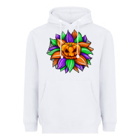 White sunflower halloween Heavyweight Hoodie - JahusDesignShop