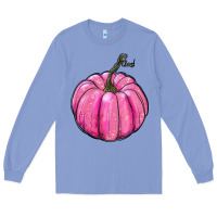 Colony Blue breast cancer awereness pumpkin Long Sleeve Tee - RanaPortraitStore