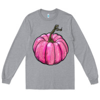 Heather Grey breast cancer awereness pumpkin Long Sleeve Tee - RanaPortraitStore