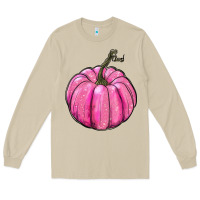 Mushroom breast cancer awereness pumpkin Long Sleeve Tee - RanaPortraitStore