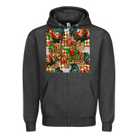 Charcoal Heather christmas leopard chicken Zipper Hoodie - FaDigitalArtStudio
