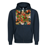 Navy christmas leopard chicken Zipper Hoodie - FaDigitalArtStudio