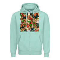Seafoam christmas leopard chicken Zipper Hoodie - FaDigitalArtStudio