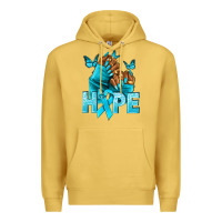 Antique Gold Hope teal ribbon Ovarian Cancer nails Premium Hoodie - NancyCooperArtShop