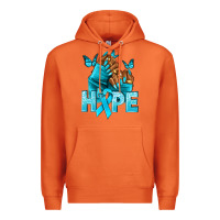 Carrot Hope teal ribbon Ovarian Cancer nails Premium Hoodie - NancyCooperArtShop