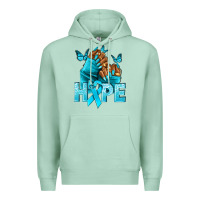 Hope Teal Ribbon Ovarian Cancer Nails Premium Hoodie | Teevron