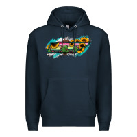 Navy Tennessee Map Sunflower Cactus Serape Premium Hoodie - RanaPortraitStore