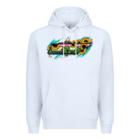 White Tennessee Map Sunflower Cactus Serape Premium Hoodie - RanaPortraitStore