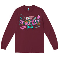 Burgundy surgical tech Long Sleeve Tee - AdoDesignShop